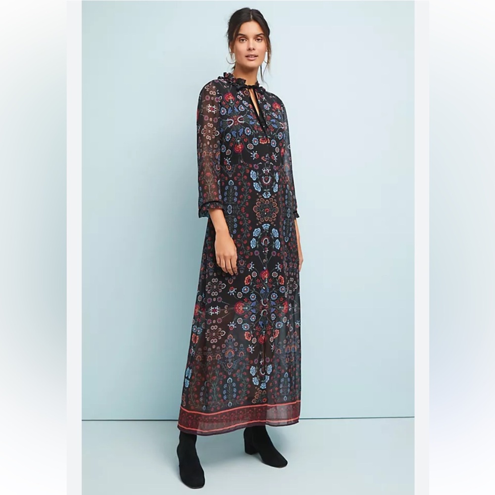 Anthropologie Multicolor Bohemian Maxi Dress